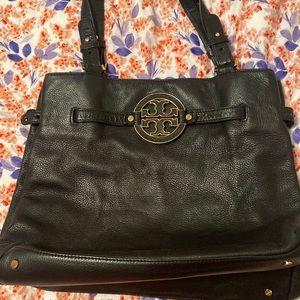 Black leather Tory Burch shoulder bag